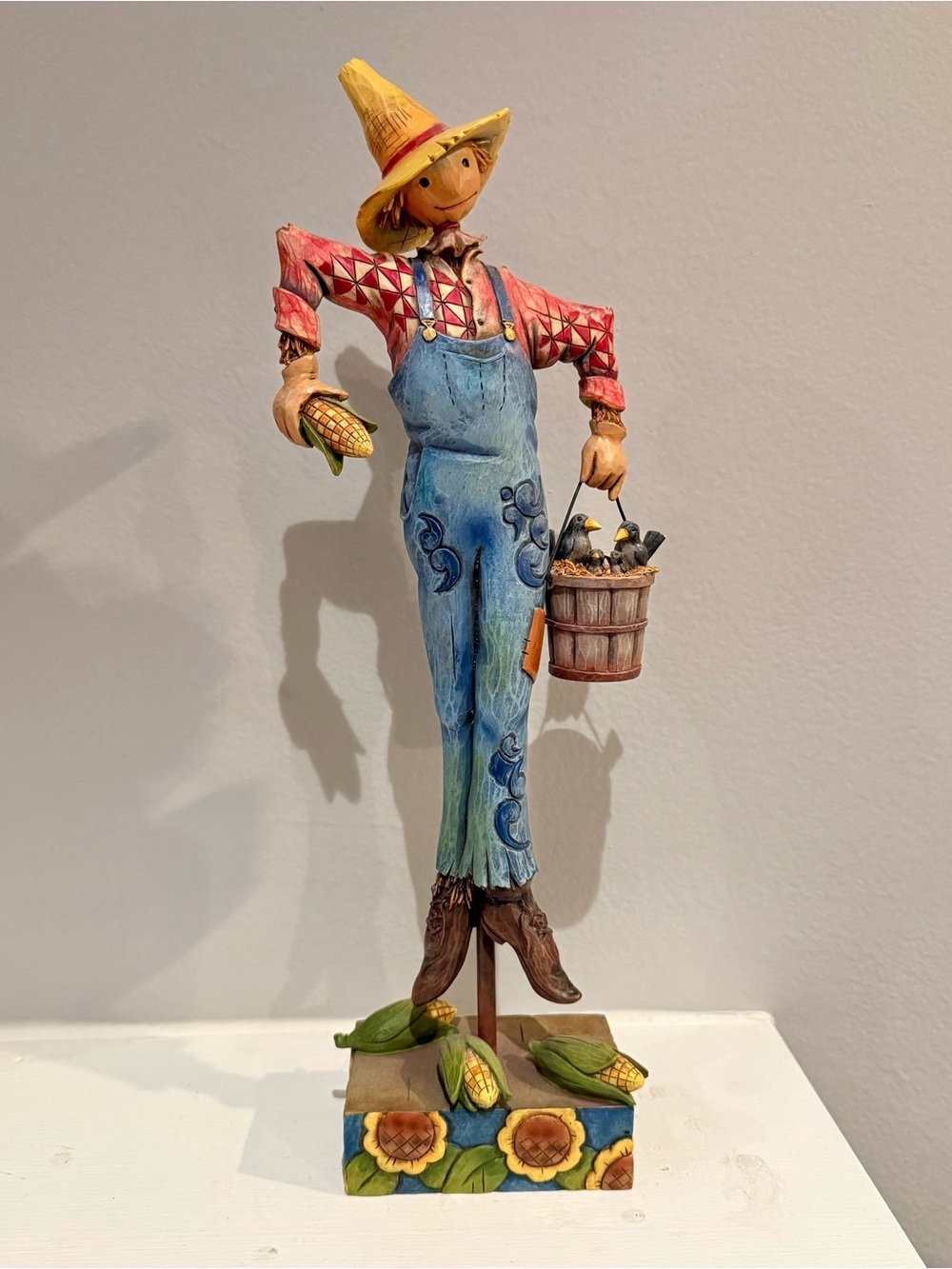 Jim Shore Scaring Up Fun 4014446 Scarecrow Figurine Fall Harvest Decor